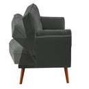 Newly Designed Linen Sofa Furniture With Adjustable Backrest And Easy Assembly Lounge Chair - Dark Gray