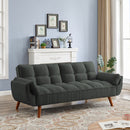 Newly Designed Linen Sofa Furniture With Adjustable Backrest And Easy Assembly Lounge Chair - Dark Gray
