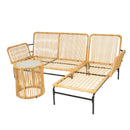 3-Pc Outdoor Patio Wicker Furniture Set Table Chairs With 3.15 Thick Cushion