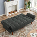 Newly Designed Linen Sofa Furniture With Adjustable Backrest And Easy Assembly Lounge Chair - Dark Gray