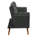 Newly Designed Linen Sofa Furniture With Adjustable Backrest And Easy Assembly Lounge Chair - Dark Gray