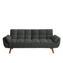 Newly Designed Linen Sofa Furniture With Adjustable Backrest And Easy Assembly Lounge Chair - Dark Gray